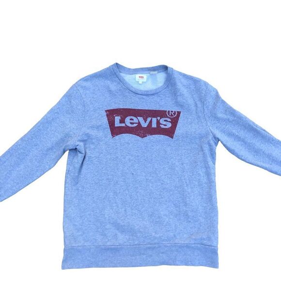 LEVI Sweatshirt Large Gray Big Logo - Picture 7 of 7